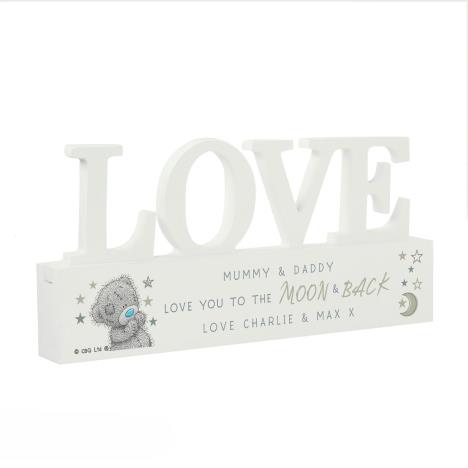 Personalised Me to You Moon & Back Wooden Love Ornament £14.99